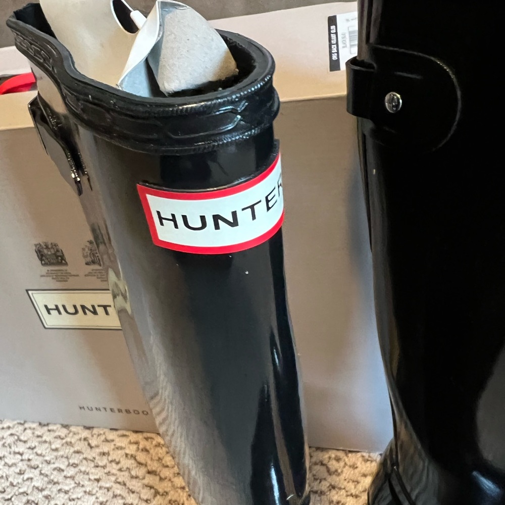 Hunter back adjust black  Gloss Boots - Picture 8 of 8